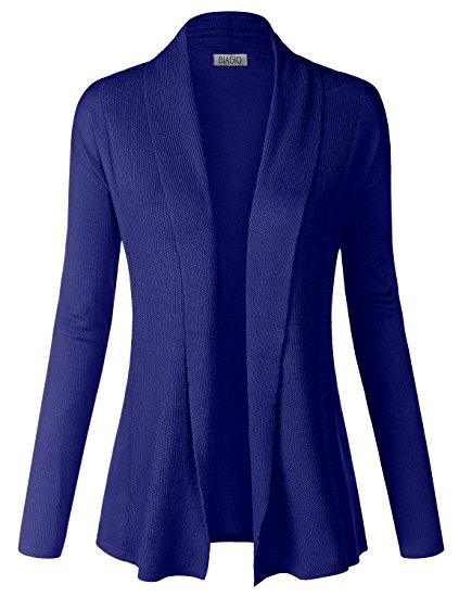 BIADANI Women Classic Soft Long Sleeve Open Front Cardigan Sweater
