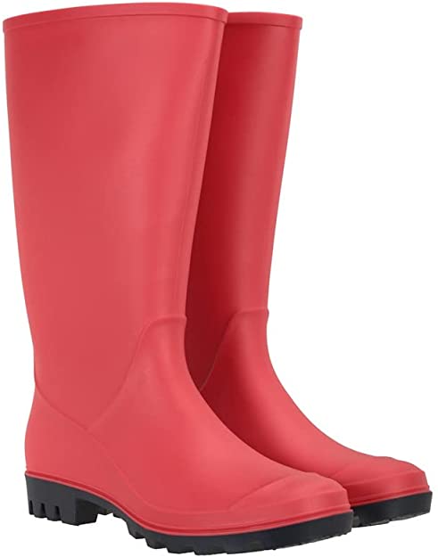 Mountain Warehouse Splash Womens Wellies - Waterproof Ladies Wellington Boots, Textile Lined Rain Shoes, EVA Cushion, Sturdy Grip - Ideal for Festivals, Garden, Walking