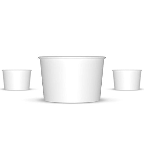 4 oz Paper Hot/Cold Ice Cream Cups - 100ct (White)