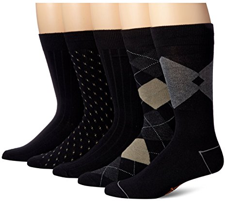 Dockers Men's 5 Pack Classics Dress Argyle Crew Socks