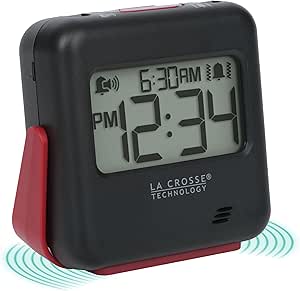 La Crosse Technology 617-43937-INT Buzz Digital Alarm Clock with Vibration and Loud Sound