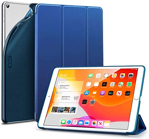 ESR for iPad 10.2 Case,Rebound Slim Smart Case for iPad 7th Generation 10.2'' 2019, Auto Sleep/Wake,Viewing/Typing Stand Case, Flexible TPU Back with Rubberized Coating Cover,Navy Blue