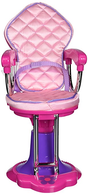 Beverly Hills Doll Collection Salon chair for 18 Inch American Girl Dolls Fully Assembled with Hair Cutting Cape