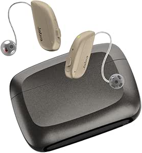 Jabra Enhance Select 500 OTC Hearing Aids, Audiology Team Care Included, Bluetooth LE Audio & Bluetooth Streaming for Calls, Music, Media (iOS/Android), Nearly Invisible & Comfortable - Gold