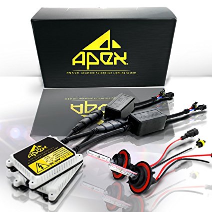 Apex H11 ( H8 / H9 ) Xenon Hid Conversion Kit (12k 12000k Purple ) with " High Intensity DC digital type Ballasts " All Bulbs Sizes Hids light Kits