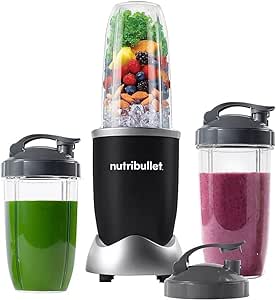 NutriBullet Pro 900W Single-Serve Blender Exclusive Bundle (Black Stainless)