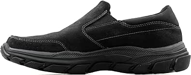 Skechers Mens Respected Calum Goodyear Rubber Low Profile Leather Slip on With Twin Gore