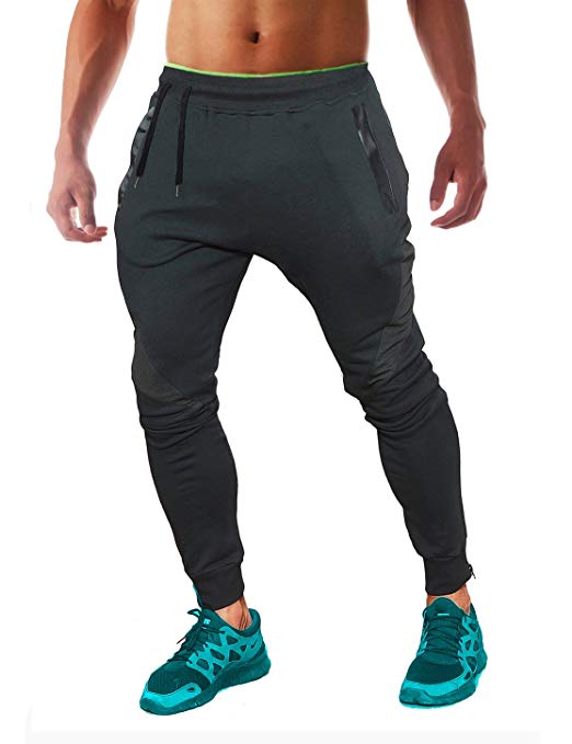 Men's Slim Gym Fitness Pants Fashion Spliced Workout Running Jogger Sweatpants