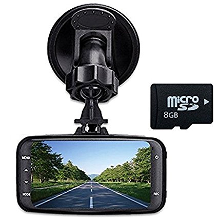 digitsea Novatek 96220 140degrees wide-angle 2.7"LCD 1080P HD Car DVR Vehicle Camera Video Recorder camcorder Road Dash Cam GS8000 /w 8G memory card /12V-24V input truck charger/HDMI interface