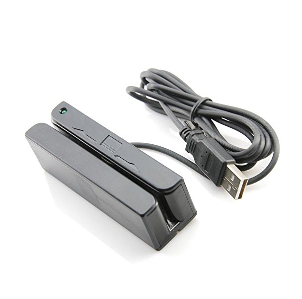 ETEKJOY USB 3-Track Magnetic Stripe Card Reader, POS Credit Card Reader Swiper, MagStripe Swipe Card Reader