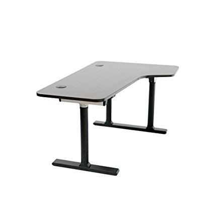 ApexDesk Vortex Series 6-button Electric Height Adjustable Sit to Stand Corner Desk (Espresso Top, Right Return)