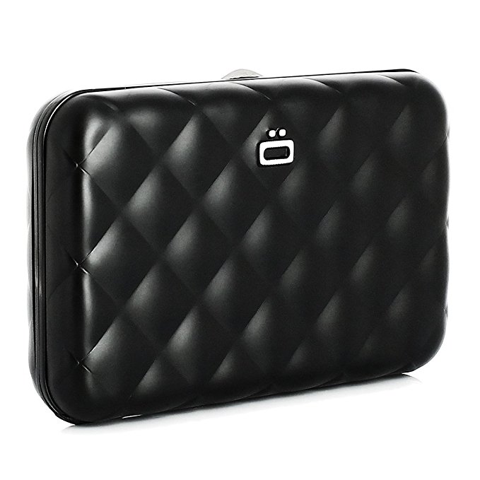 Ogon Quilted Button Aluminum RFID Blocking Card Case