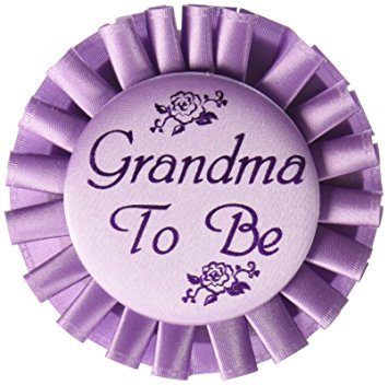 Grandma To Be Satin Button Party Accessory (1 count) (1/Pkg)