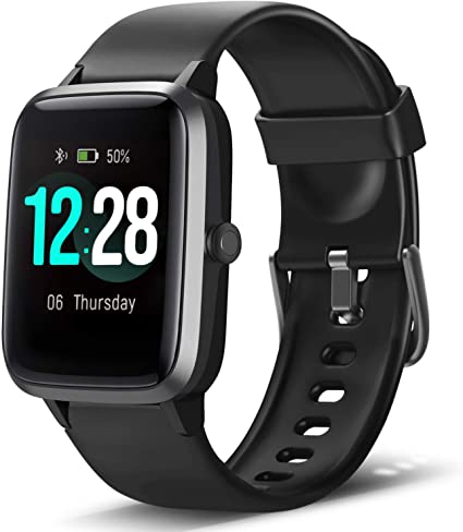 LETSCOM Smart Watch Fitness Tracker Heart Rate Monitor Step Calorie Counter Sleep Monitor Music Control IP68 Water Resistant 1.3" Color Touch Screen Activity Tracking Pedometer for Women Men