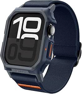 Spigen Lite Fit Pro Designed for Apple Watch Series 10 46mm Case with Band Durable TPU Case with Lightweight Fabric Band (2024)