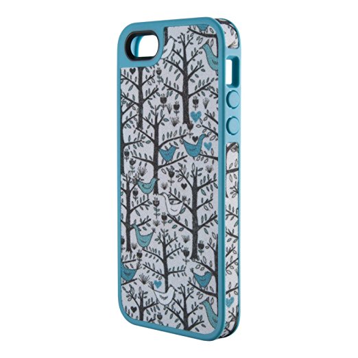 Speck Products FabShell Fabric-Covered Case for iPhone 5 & 5S  - LoveBirds Peacock Teal