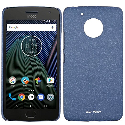 Bear Motion for Moto G5 Plus - Slim Case for Motorola Moto G5 Plus 2017 Release - Sand (Blue)