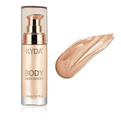 KYDA Body Luminizer, Waterproof Moisturizing and Glow For Face & Body, Radiance All In One Makeup, Face Body Glow Illuminator, Body Highlighter 1fl.oz.-104 Cookie Gold