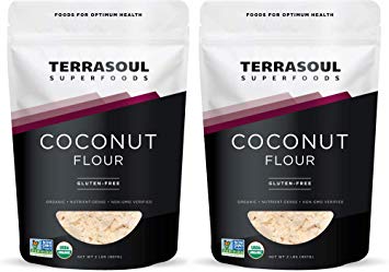 Terrasoul Superfoods Organic Coconut Flour, 4 Lbs - Gluten-Free | Unrefined | Fine Texture | Premium Quality