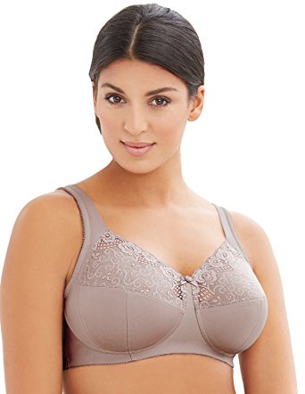 Glamorise Women's Plus Size Comfort Lift Rose Lace Support Bra