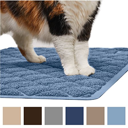 The Original GORILLA GRIP (TM) Premium Cat Litter Mat, XL Jumbo Size, Phthalate Free, Traps Litter from Box and Paws, Best Scatter Control, Soft on Sensitive Kitty Paws, Easy to Clean, Durable