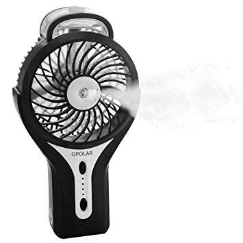 OPOLAR Portable USB Misting Fan, Handheld Design, Rechargeable Battery Operated Fan with 3 Settings, Max 7 Working Hours, Water Spray Fan, Personal Cooling Mist Humidifier Fan for Outdoor and Travel