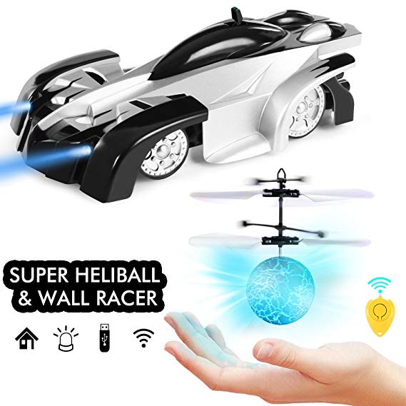 Flying Ball & Wall Climbing Car - A Toy Set for Kids, Gift Set for Boys Girls Teenagers Adults