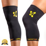 CopperJoint Compression Knee Sleeve 1 Copper Infused Fit Support - Recovery GUARANTEED - Wear Anywhere