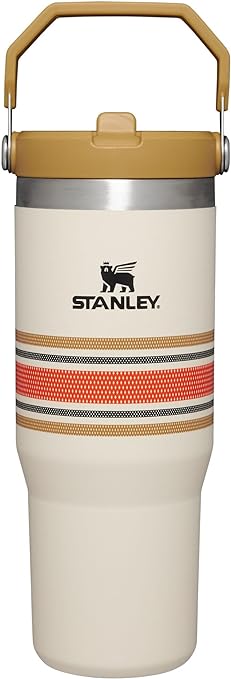 Stanley IceFlow™ Flip Straw Tumbler 30oz Varsity Collection Cream Mesh