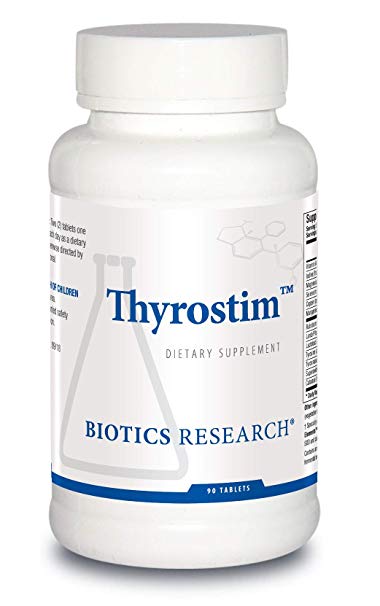 Biotics Research Thyrostim™ –Endocrine Support, Balance Thyroid Hormones, T3, T4. Support Thyroid Gland, Boost Metabolism, Aid in Digestion. Support Nervous System 90 Tablets