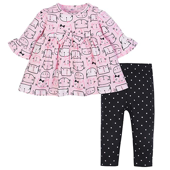 Gerber Baby Girls' Dress and Legging Set