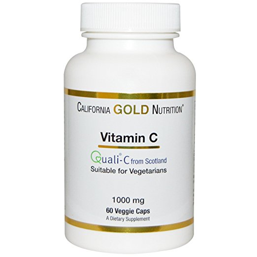California Gold Nutrition Vitamin C, Quali 1000 Mg, 60 Veggie Caps