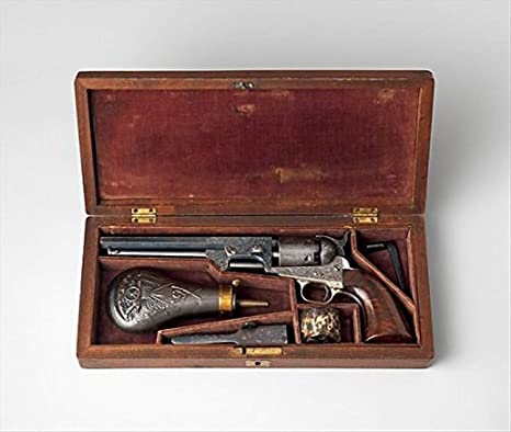 The Poster Corp Colt Model 1851 Navy Percussion Revolver Serial Number 29705 with Case and Accessories Fine Art Print (45.72 x 60.96 cm)