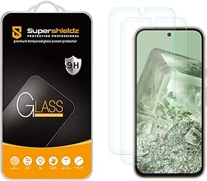 Supershieldz (2 Pack) Designed for Google Pixel 8a Tempered Glass Screen Protector, Anti Scratch, Bubble Free