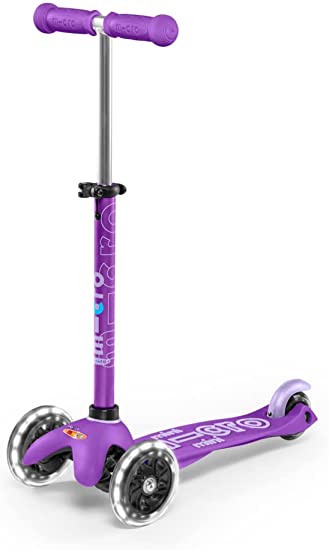 Micro Kickboard - Mini Deluxe LED 3-Wheeled, Lean-to-Steer, Swiss-Designed Micro Scooter for Preschool Kids with LED Light-up Wheels, Ages 2-5