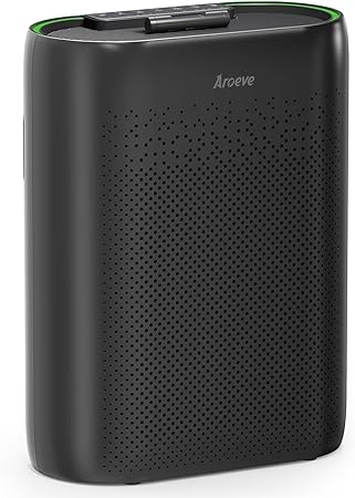 AROEVE Air Purifiers for Home Large Room with Automatic Air Detection Cover 1095 Sq.Ft True H13 HEPA Filter 99.9% of Dust, Pet Dander, Pollen for Home, Bedroom, Dorm Room, MKD05-Black