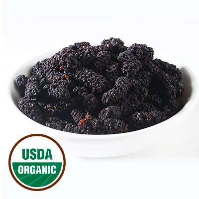Dried Organic Mulberry, Black, 2 lbs