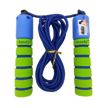 Aoneky Adjustable Jump Rope for Kids with Counter and Comfortable Handles, Children Light Skipping Rope for Exercise, Crossfit, Boxing, Workout and Fitness
