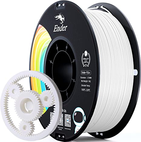 Creality PLA Filament, Official Upgrade Ender PLA  (Plus) Pro 3D Printer Filament, 1.75mm, 1kg(2.2lbs)/Spool, Dimensional Accuracy ±0.03mm,(White)