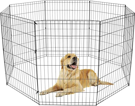 ZENY Puppy Pet Playpen 8 Panel Indoor Outdoor Metal Portable Folding Animal Exercise Dog Fence