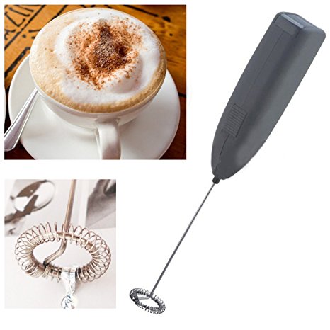 IKEA Black Milk Frother Battery-Run Instant Froth Coffee Milk Maker Whisk