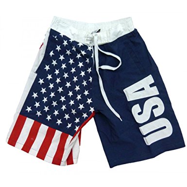 USA American Flag Mens Swim Boardshorts