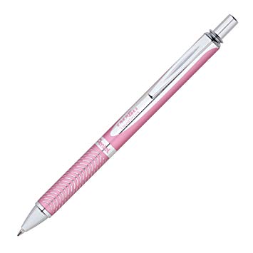 Pentel Gel Pen, Retractable, Metal Tip, 0.7 mm, Medium Point, Pink (BL407P-A)