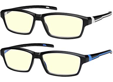 Anti Glare Computer Reading Glasses Blue Light Blocking Reduce Eyestrain for Computer and Screens Sport for Men and Women