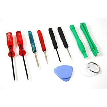 10 pc Mobile Phone Case Opening & Repair Kit Screwdriver Pry Pick Suction Tools