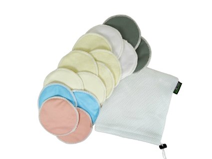 Go Active Lifestyle Organic Bamboo Nursing Pads (14 Pack) With Laundry Bag - Ultra Soft, Reusable, Hypoallergenic, Washable Breastfeeding Pads