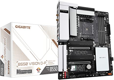 GIGABYTE B550 Vision D-P (AM4/ AMD/ B550/ ATX/Dual M.2/ SATA 6Gb/s/USB 3.2 Type-C/Thunderbolt 3/ WiFi 6/ Dual 2.5GbE LAN/PCIe 4.0/ Motherboard)