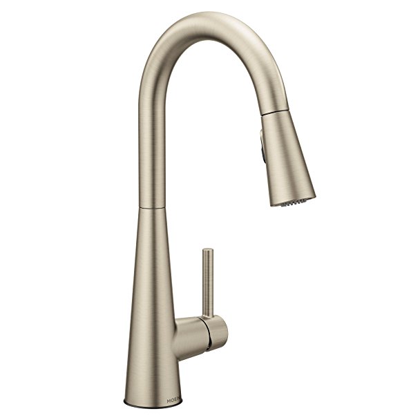 Moen 7864SRS Sleek One-Handle High Arc Pulldown Kitchen Faucet Featuring Reflex (7864SRS), Spot Resist Stainless