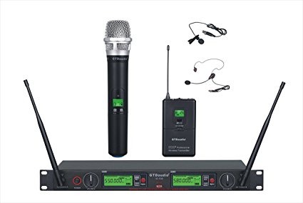 GTD Audio G-733HL 2x800 Channel Diversity UHF Wireless microphone mic system