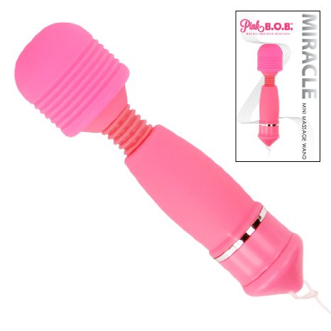 Pink BOB Mini Personal Wand Massager for Women - Discreet Adult Sex Toy Vibrator - Sexy Female Clitoral Vibrations